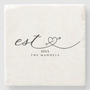 Moderne Kalligraphie Personalisiert Steinuntersetzer