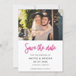 Moderne Kalligraphie Save the Date Foto
