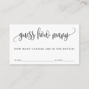 Moderne Kalligraphie schätzt die Anzahl der Spielk Begleitkarte