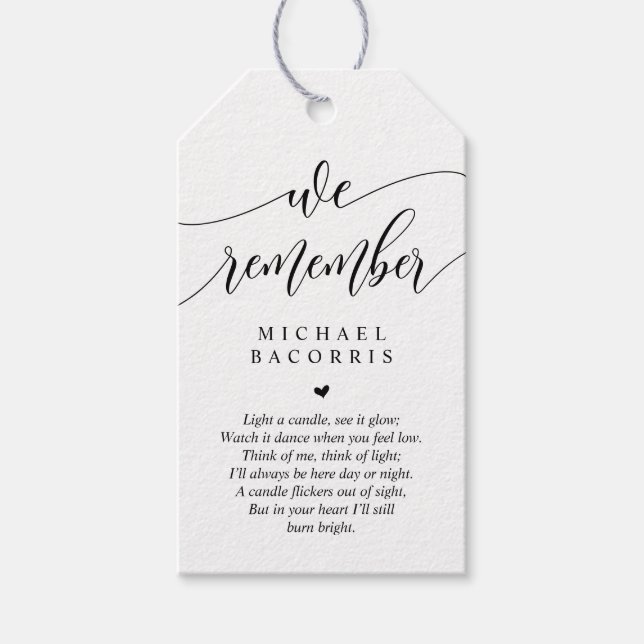 Moderne Kalligraphie, Schwarzer Schriftart, Beerdi Geschenkanhänger (Vorderseite)