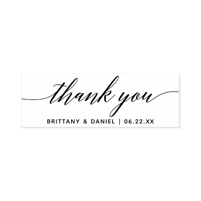 Moderne Kalligraphie Script Wedding Vielen Dank Permastempel (Design)