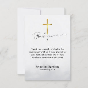 Moderne Kalligraphie Taufe danke Einladung