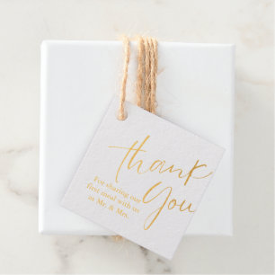 Moderne Kalligraphie Wedding Danke Brautparty Geschenkanhänger