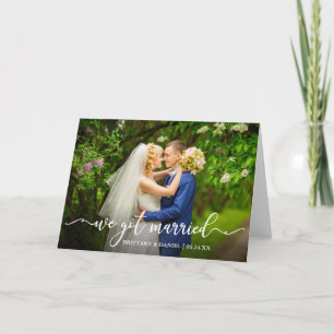 Moderne Kalligraphie Wir Got Verheiratete Hochzeit Ankündigung