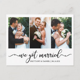 Moderne Kalligraphie Wir Got Verheiratete Hochzeit Postkarte