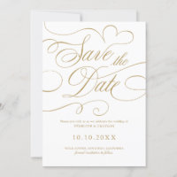 Moderne Kalligraphie zeitlose Gold QR-Code Hochzei