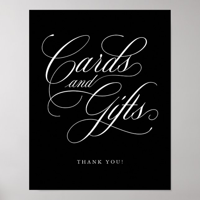 Moderne Kalligraphie zeitlose Karten und Geschenke Poster (Vorne)