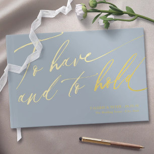 Moderne Kalligraphie zu haben und zu halten Hochze Gästebuch
