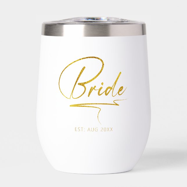 Moderne kalligraphische Bride Gold-ID1025 (Vorderseite)
