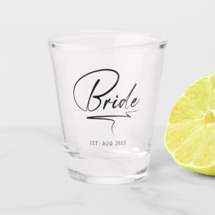 Moderne kalligraphische Bride ID1025 Schnapsglas