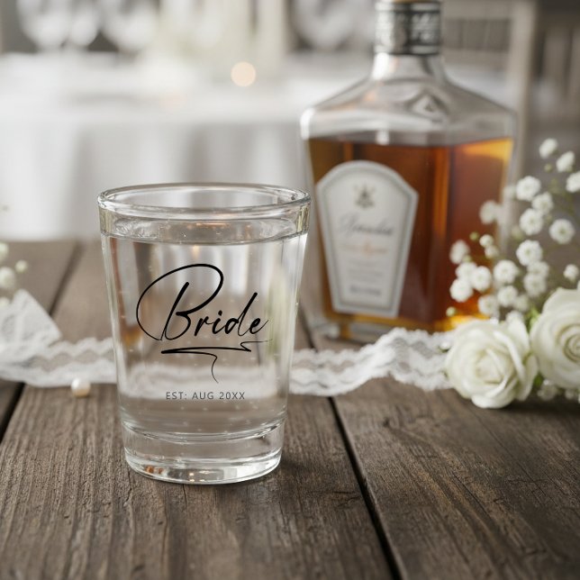 Moderne kalligraphische Bride ID1025 Schnapsglas (Von Creator hochgeladen)