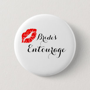 Moderne kalligraphische Brides Entourage Button
