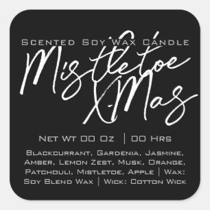 Moderne kalligraphische Buchstaben Schwarz-weiße K Quadratischer Aufkleber