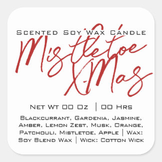 Moderne kalligraphische Buchstaben weiße schwarze Quadratischer Aufkleber