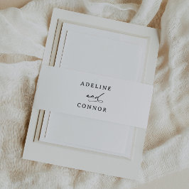 Moderne kalligraphische Hochzeit Einladungsbanderole