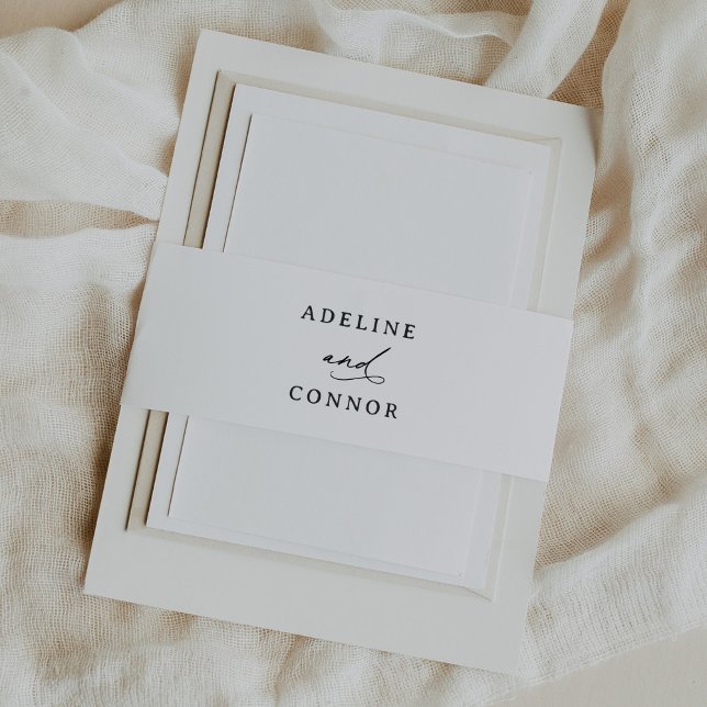 Moderne kalligraphische Hochzeit Einladungsbanderole (Von Creator hochgeladen)