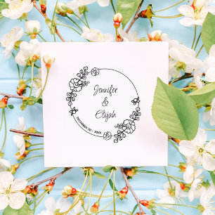 Moderne kalligraphische Hochzeit Gummistempel