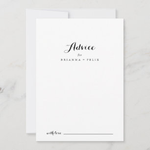 Moderne kalligraphische Hochzeit Hinweiskarte