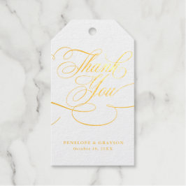 Moderne kalligraphische Hochzeit ohne Gold und Wei Geschenkanhänger