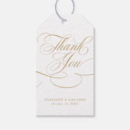 Moderne kalligraphische Hochzeit ohne Gold und Wei Geschenkanhänger