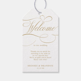 Moderne kalligraphische Hochzeit ohne Gold und Wei Geschenkanhänger