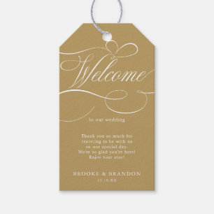 Moderne kalligraphische Hochzeit ohne Gold und Wei Geschenkanhänger