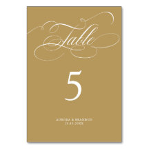 Moderne kalligraphische Hochzeit ohne Gold und Wei