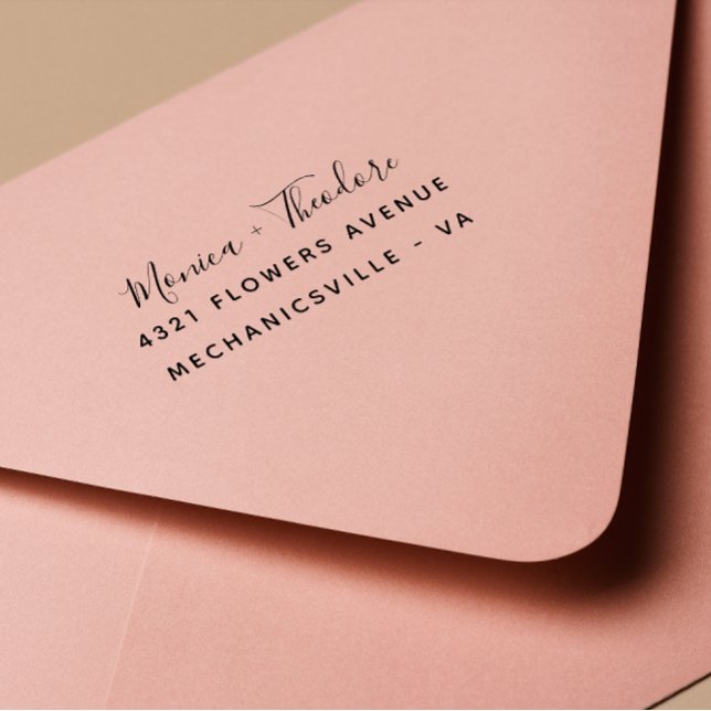 Moderne kalligraphische Hochzeit Permastempel (Von Creator hochgeladen)