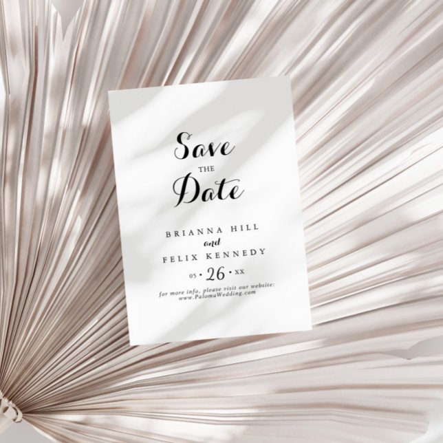 Moderne kalligraphische Hochzeit Save The Date (Von Creator hochgeladen)