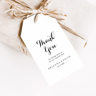 Moderne kalligraphische Hochzeit Vielen Dank Geschenkanhänger