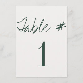Moderne kalligraphische Hochzeiten-Tischnummern Einladung