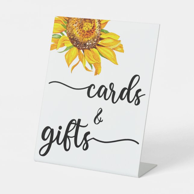 Moderne kalligraphische Hochzeitkarten und Geschen Sockelschild (Vorderseite)