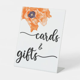 Moderne kalligraphische Hochzeitkarten und Geschen Sockelschild