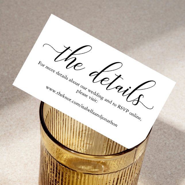 Moderne kalligraphische Hochzeitskarte Begleitkarte (Von Creator hochgeladen)