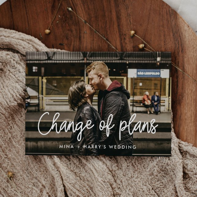 Moderne kalligraphische Hochzeitsplanung Ankündigung (Von Creator hochgeladen)