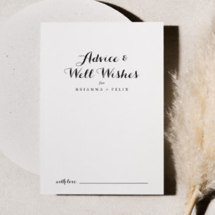 Moderne kalligraphische Hochzeitsstimmung wünscht Hinweiskarte