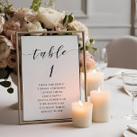 Moderne kalligraphische Hochzeitstabelle Tischnummer<br><div class="desc">Maßgeschneiderte Hochzeitskarten für Tischnummern mit modernem handkalligraphischem Design.</div>