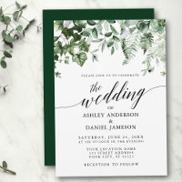 Moderne kalligraphische Hochzeitstil-Grünen
