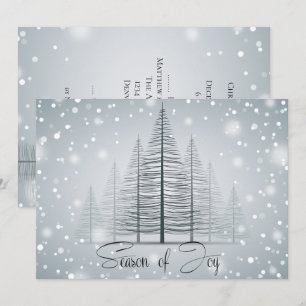 Moderne kalligraphische Jahreszeit der Joy Winter Einladung