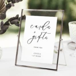 Moderne kalligraphische Karten und Geschenke Hochz Poster