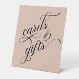 Moderne kalligraphische Karten und Geschenke Hochz Sockelschild