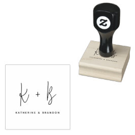 Moderne kalligraphische Monogramm Minimalistische  Gummistempel