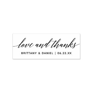 Moderne kalligraphische Script Hochzeit Liebe und Gummistempel
