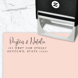 Moderne kalligraphische Script-Rücksendeadresse Permastempel