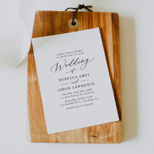 Moderne kalligraphische Skripte Minimalistische Ho Einladung