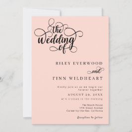 Moderne kalligraphische Skripteinladung zum Hochze Einladung