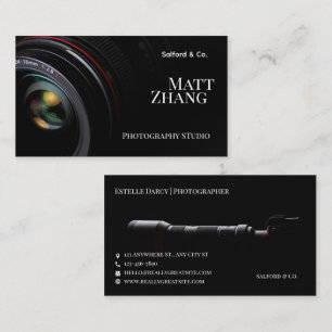 Moderne Kameralinsen-Fotograf & Studio-Geschäft Visitenkarte