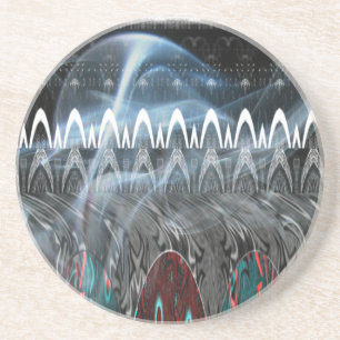 Moderne kantige Tribal-Designs. Sandstein Untersetzer