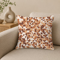 Moderne Karamellbraune Geometrische Dreiecksmuster