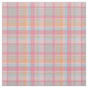 Moderne karierte britische Tartans niedliche rosa  Stoff